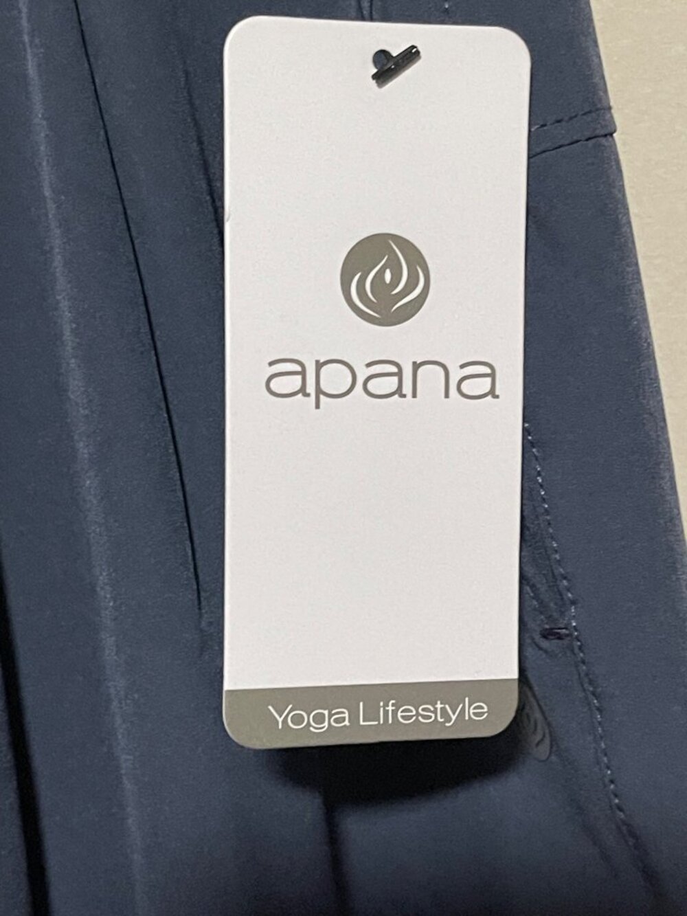 Apana Womens Wide Leg Yoga Pants Blue Size M Relaxed Fit Drawstring Waist - Picture 5 of 10